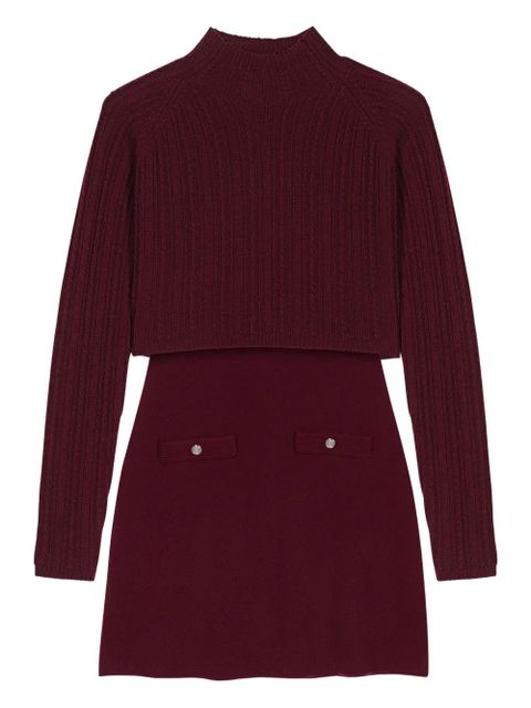 Maje layered mini sweater dress - zdjęcie produktu nr 1