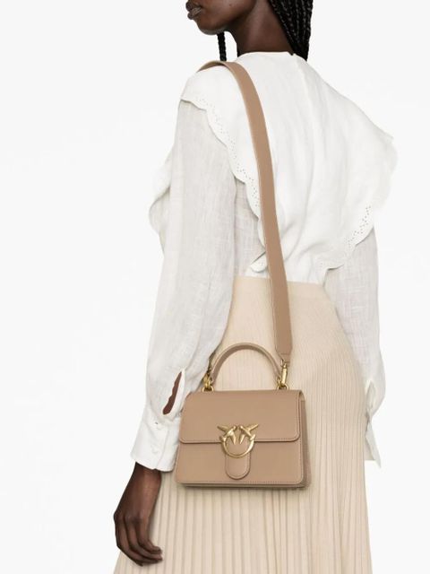 PINKO Love One mini tote bag - Brown