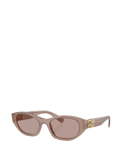 Miu Miu Eyewear geometric-frame sunglasses - Neutrals - zdjęcie produktu nr 2