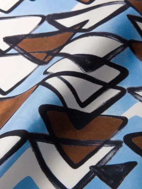 Prada geometric-print scarf - Brown - zdjęcie produktu nr 2