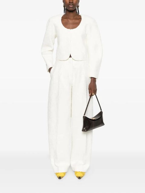 Jacquemus Le Curvo tweed trousers - White - zdjęcie produktu nr 2