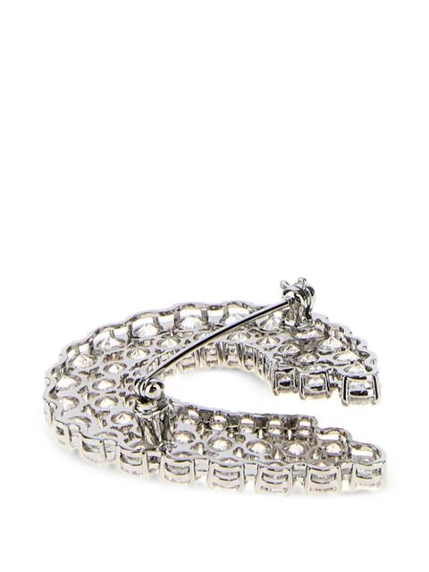 Swarovski Matrix embellished metal brooche - Silver