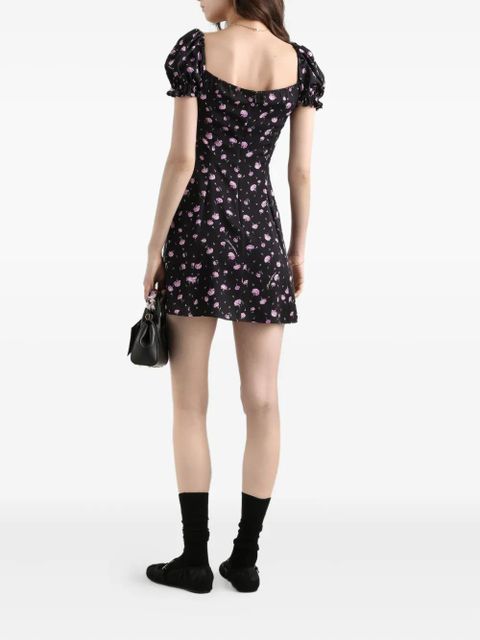 Dolce & Gabbana ruffled floral mini dress - Black - zdjęcie produktu nr 2