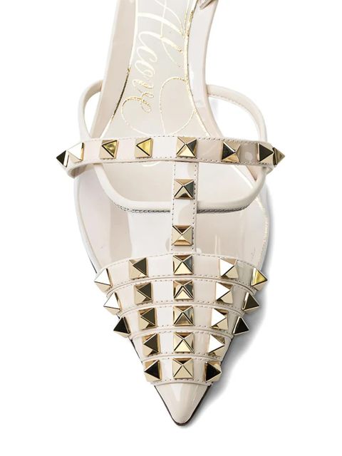 Valentino Garavani studded-embellishment sling-back pumps - White