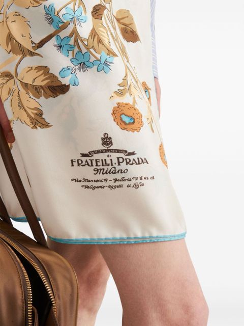 Prada floral-print silk skirt - Neutrals - zdjęcie produktu nr 2