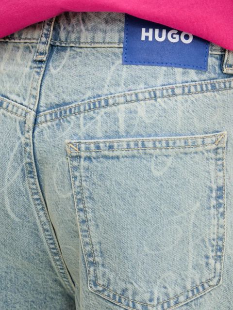 Hugo Blue jeansy damskie high waist 50534771