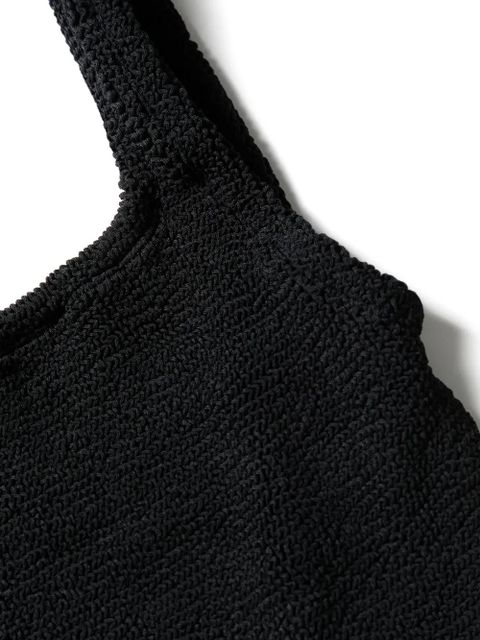 Hunza G square-neck shirred swimsuit - Black
