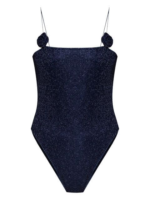 Oséree Lumière Rose appliqué swimsuit - Blue