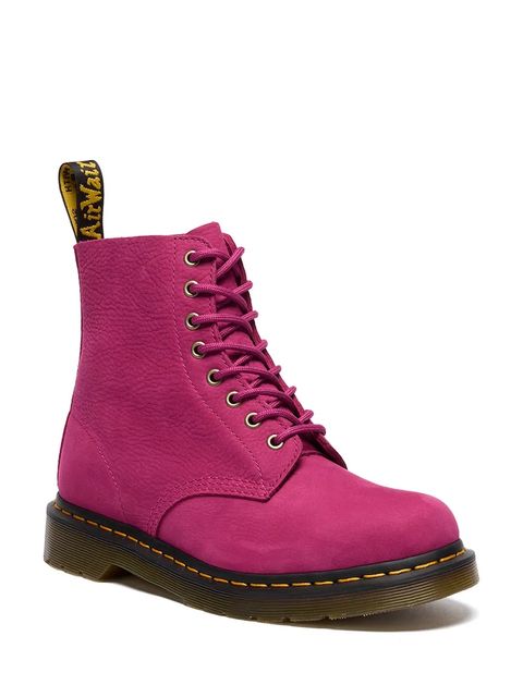 Dr. Martens botki 1460 Pascal damskie kolor różowy na płaskim obcasie DM42596650