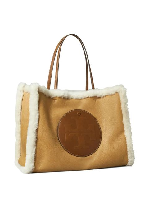 Tory Burch Ella shearling logo tote bag - Neutrals - zdjęcie produktu nr 2