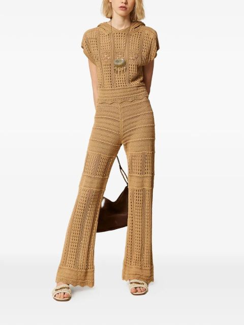 TWINSET knitted flared trousers - Neutrals - zdjęcie produktu nr 2
