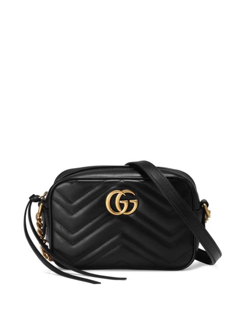 Gucci mini GG Marmont cross body bag - Black