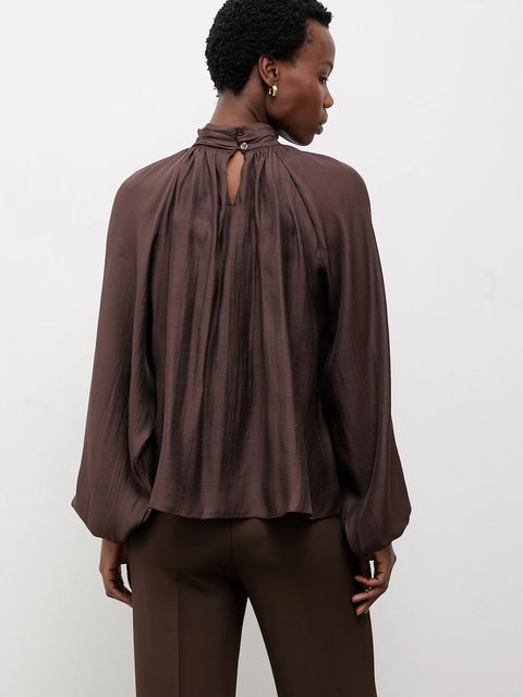 Answear.LAB bluzka damska kolor brązowy gładka - zdjęcie produktu nr 2