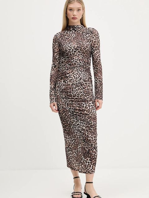 HUGO sukienka kolor brązowy maxi dopasowana 50546239 - zdjęcie produktu nr 1