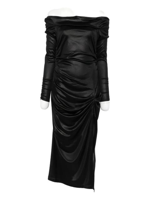 ISABEL MARANT off-shoulder draped midi dress - Black