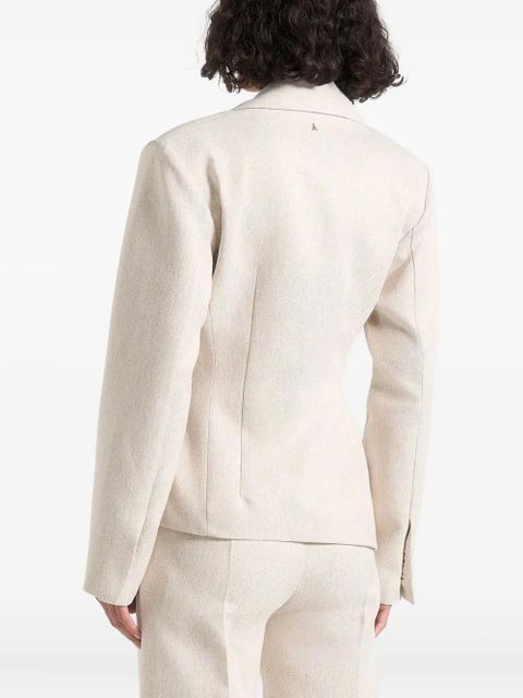 Manière De Voir Thalia asymmetric double-breasted tailored blazer - Neutrals
