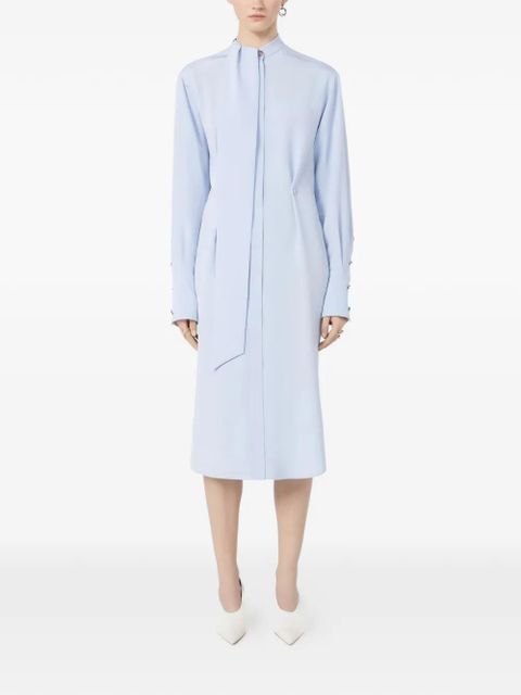 Sportmax ESOPO scarf-detail midi shirt dress - Blue - zdjęcie produktu nr 1