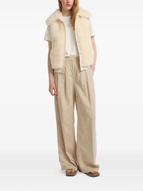 Yves Salomon button-up gilet - White - zdjęcie produktu nr 2