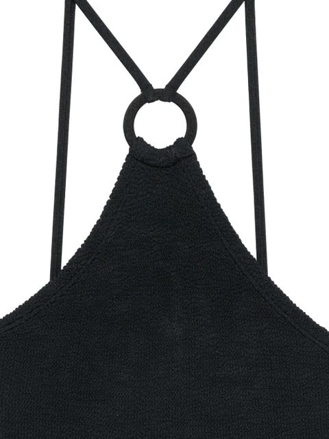 Hunza G Jasmine crinkle-effect swimsuit - Black