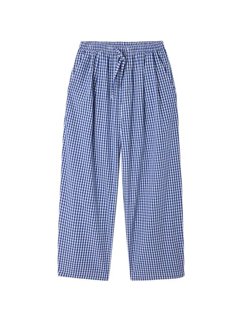 American Vintage gingham balloon palazzo pants - Blue - zdjęcie produktu nr 1