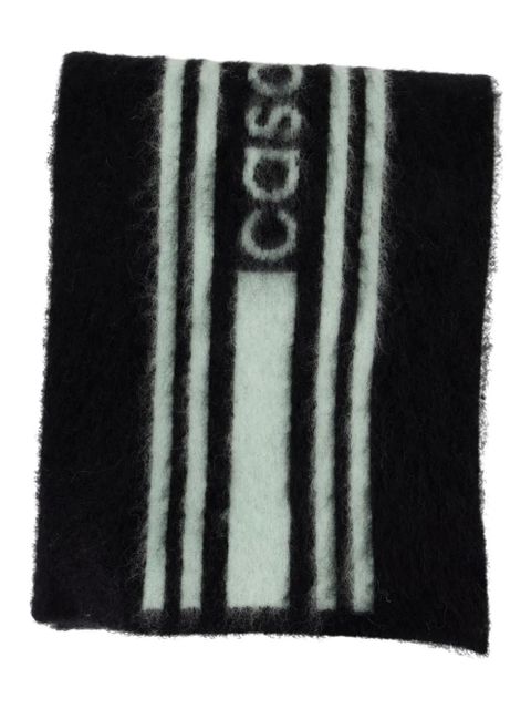 Casablanca logo-stripe scarf - Black - zdjęcie produktu nr 1