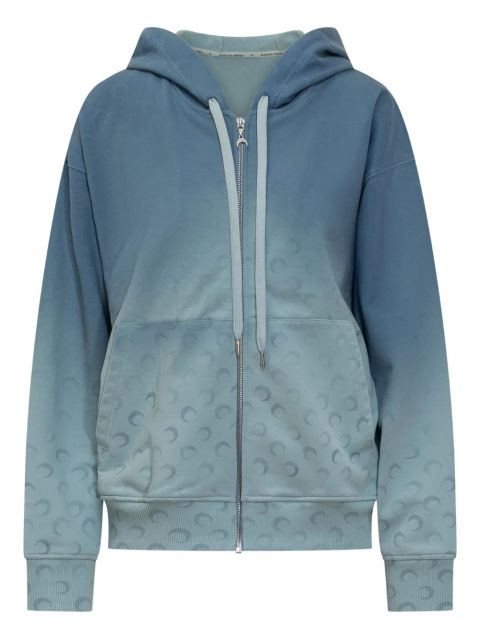 Marine Serre Crescent Moon hoodie - Blue