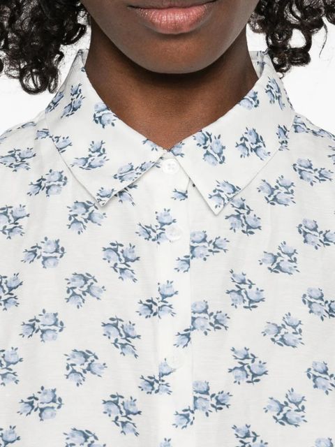 Maje small flowers-print mini dress - White