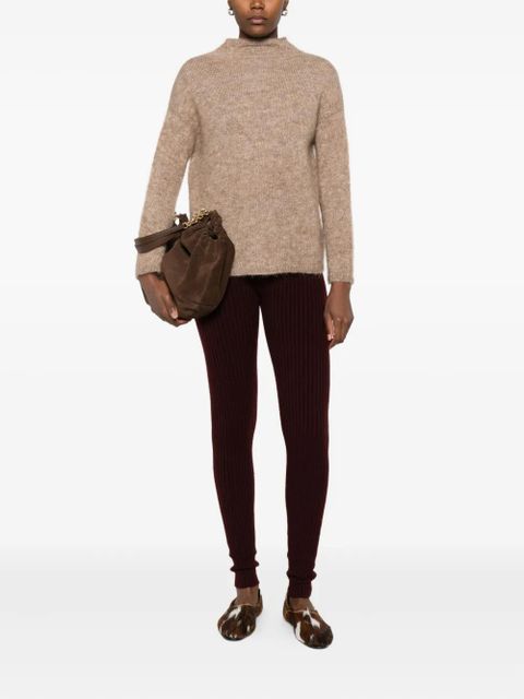 Max Mara ribbed leggings - Red