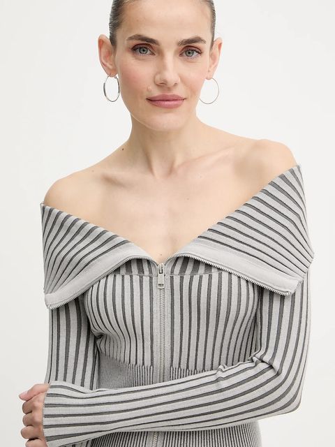 Guess sukienka KATHRYN kolor szary mini dopasowana W5YK28 Z30I2