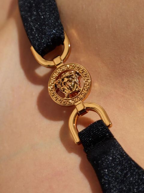 Versace ruched-detail swimsuit - Black