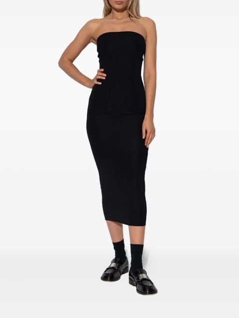 ENTIRE STUDIOS strapless ribbed midi dress - Black