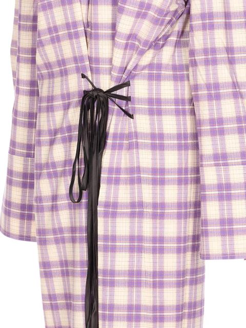 Essentiel Antwerp checked crystal-embellished midi dress - Purple