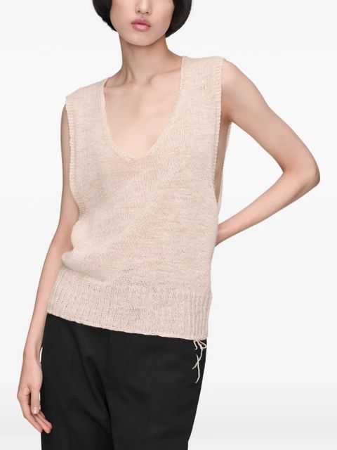 Maison Margiela ribbed V-neck vest - Pink
