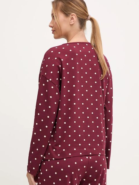 United Colors of Benetton koszula piżamowa damska kolor bordowy 3ZMB3M07R
