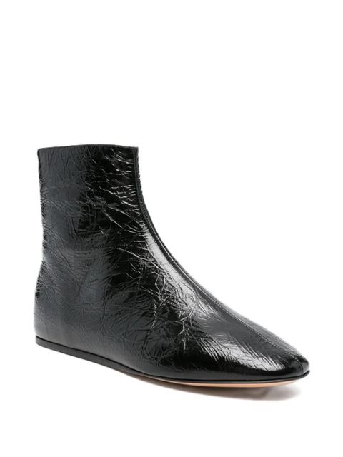 Le Monde Beryl zip-detail flat ankle boots - Black - zdjęcie produktu nr 2