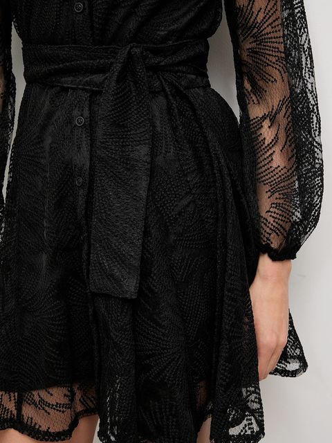 Answear.LAB sukienka kolor czarny mini rozkloszowana