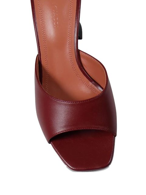 Amina Muaddi 70mm Lupita square-toe sandals - Brown