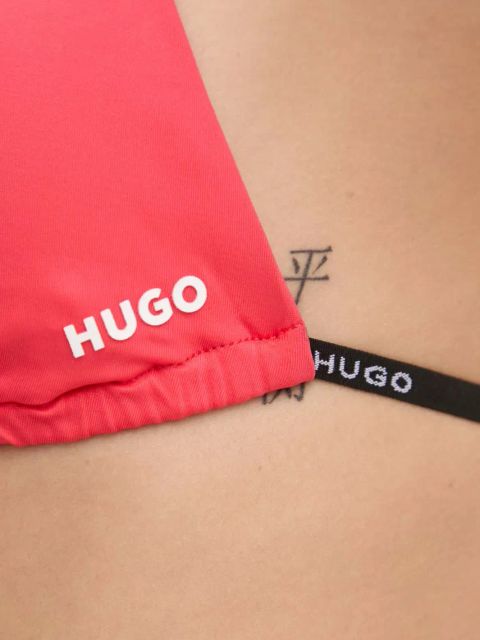 HUGO biustonosz kąpielowy kolor różowy lekko usztywniona miseczka 50535772