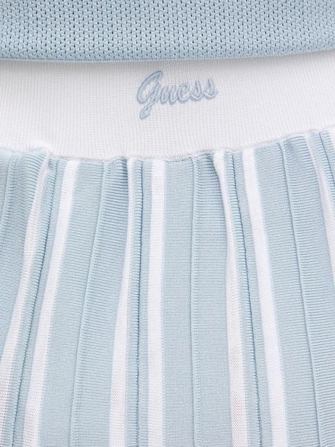 Guess spódnica kolor niebieski mini rozkloszowana V5GD00 Z3D60