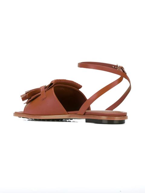 Tod's fringed flat sandals - Brown