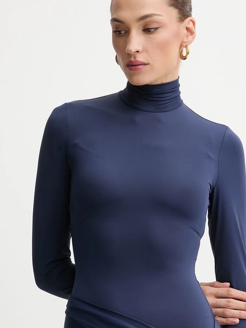 Bardot sukienka ALIX kolor granatowy maxi dopasowana 59467DB