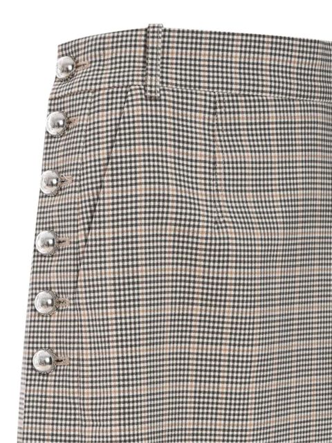 Rabanne checked midi skirt - Neutrals