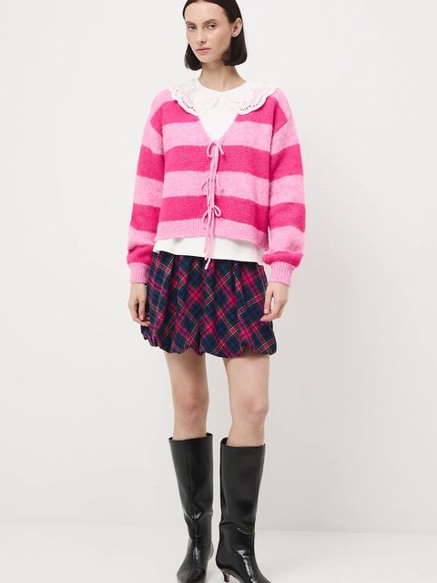 Medicine kardigan damskie kolor różowy ciepły - zdjęcie produktu nr 2