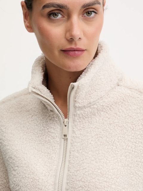 Jack Wolfskin bluza polarowa HIGH CURL kolor beżowy gładka A65074