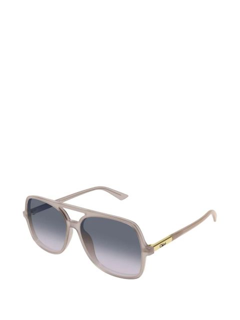 Chloé Eyewear pilot-frame sunglasses - Neutrals - zdjęcie produktu nr 2