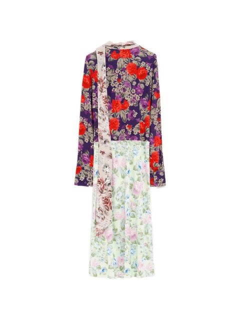 Acne Studios floral-print midi dress - Purple - zdjęcie produktu nr 2