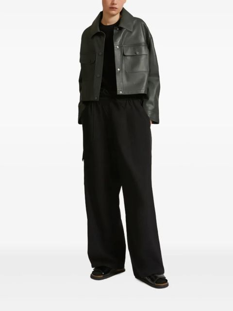 Yves Salomon flap-pocket leather jacket - Green - zdjęcie produktu nr 2