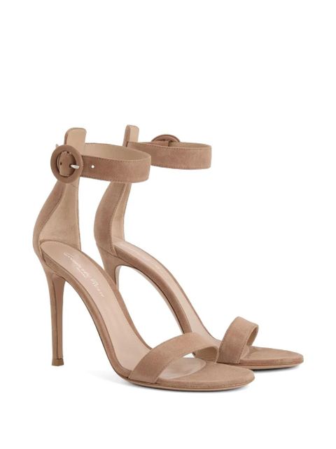 Gianvito Rossi Portofino 105mm suede sandals - Neutrals - zdjęcie produktu nr 2