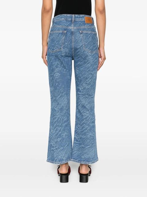 GANNI textured five-pocket jeans - Blue