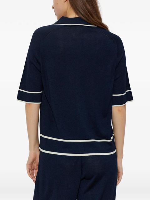 BOGNER Peaches contrast-collar cardigan - Blue